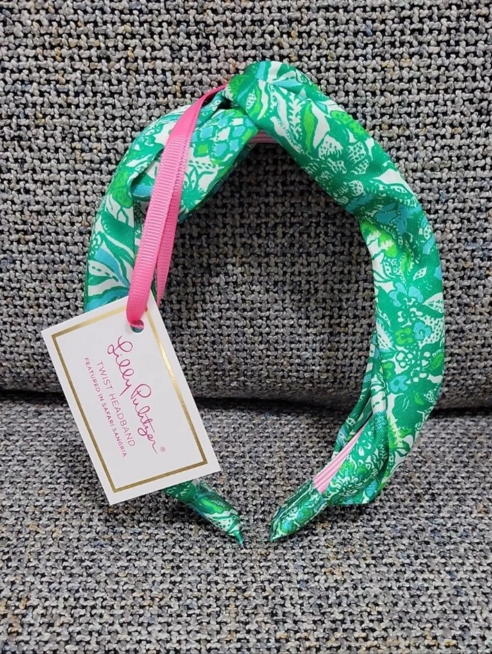 Lilly Pulitzer Green & Blue Patterned Knot Headband NWT